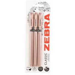 Zebra Z Grip Smooth Rose Gold Ballpen Black PK3 , HuntOffice.co.uk on Productcaster.