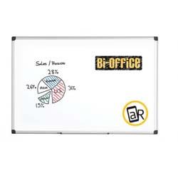 Bi-Office Maya Non Magnetic Melamine Whiteboard Aluminium Frame 1200x1200mm , HuntOffice.co.uk on Productcaster.