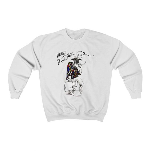 Dr. Gonzo Hunter S Thompson Weißes Sweatshirt Größe S bis 3XL on Productcaster.