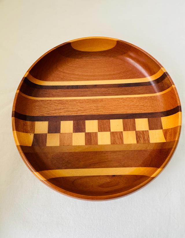 Japanese Yosegi Zaiku Bowl: Hakone Marquet Wooden Mosaic Art on Productcaster.