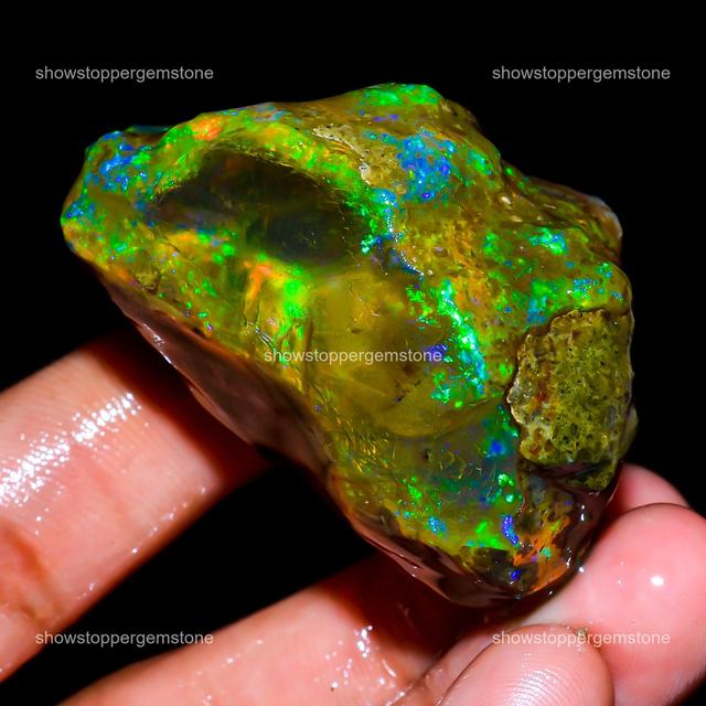 Opal Rough Gemstone, Natural Crystal Opal Rough, Welo Fire Opal,Flashy Fire Specimens Ethiopian Opal Raw, Oil Opal Rough, 190.5 CTS. on Productcaster.