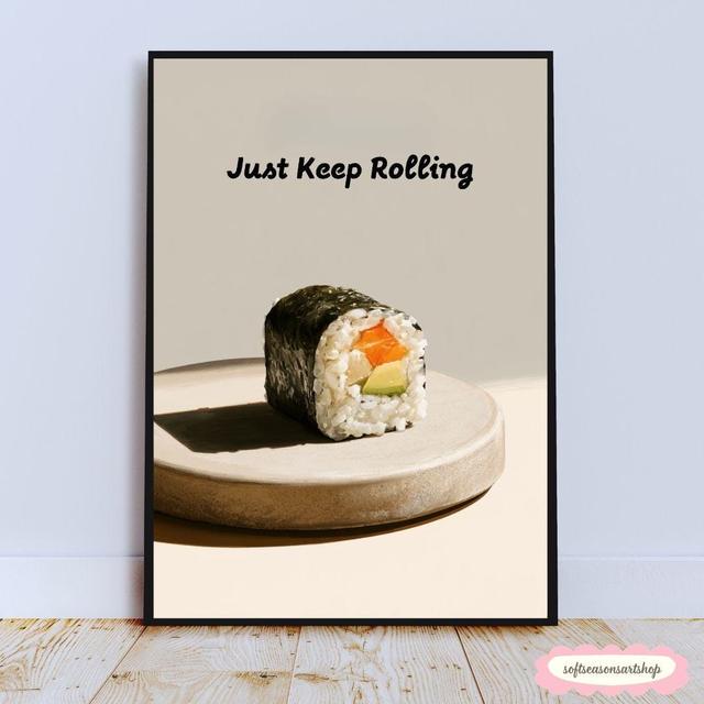 Witzige Sushi-Wandkunst, Maki-Poster zum Mitfühlen, Sarkastische Küchendeko, Trendiger Kunstdruck fürs Esszimmer, Geschenkidee für Feinschmecker (digi on Productcaster.