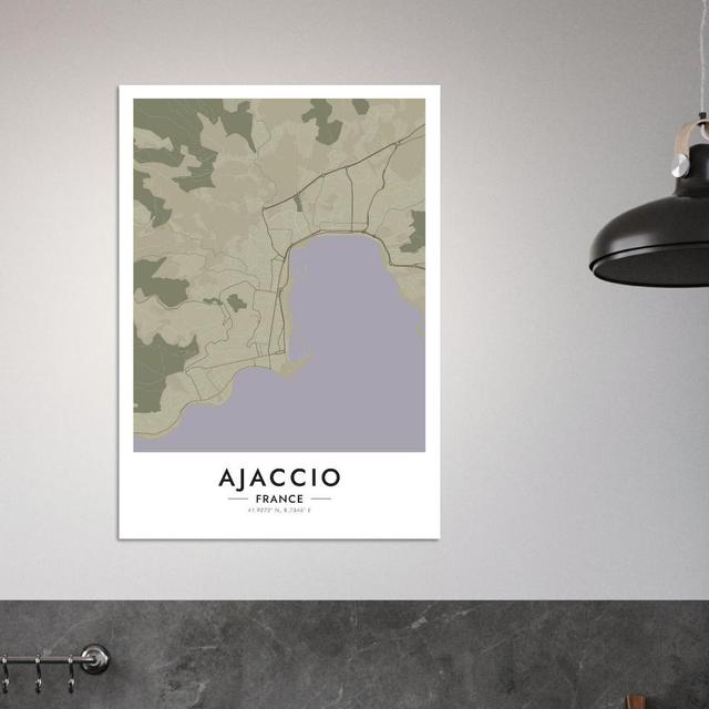 Ajaccio-Poster, Französisches Stadtposter, Originelle Wanddekoration, Reiseposter, Wohndekoration on Productcaster.