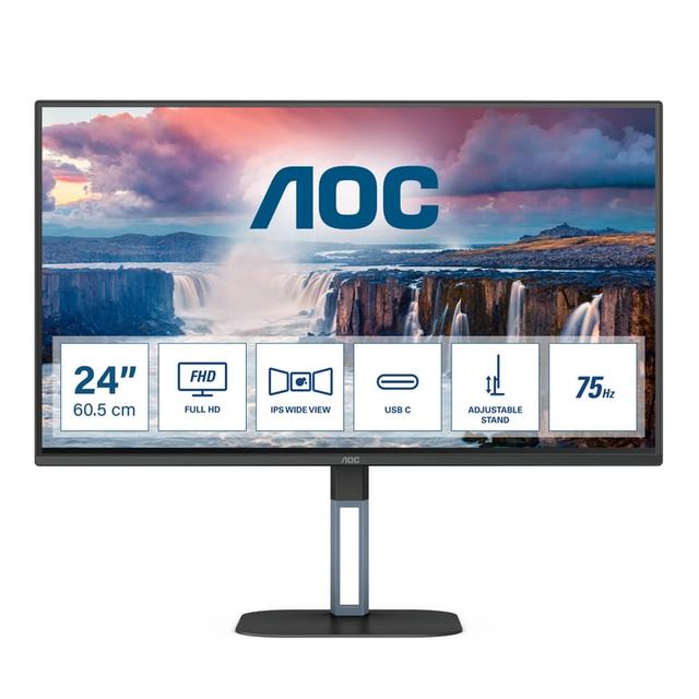 AOC V5 24V5C 60,5 cm (23.8 ) 1920 x 1080 pixels Full HD LED Noir on Productcaster.