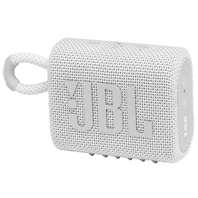 Minialtavoz portátil Bluetooth GO 3 resistente al agua y al polvo - Blanco on Productcaster.