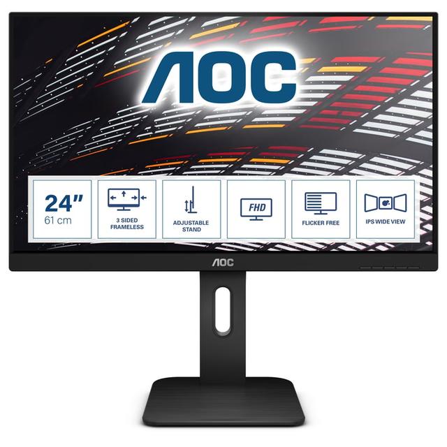 AOC P1 X24P1 PC pantalla plana 61 cm (24 ) 1920 x 1200 píxeles WUXGA LED Negro on Productcaster.