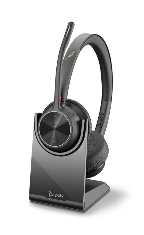 POLY Voyager 4320 UC Casque Sans fil Arceau Bureau/Centre d'appels USB Type-C Bluetooth Socle de chargement Noir on Productcaster.