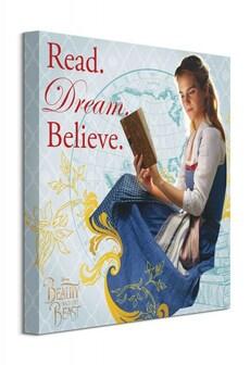 Beauty And The Beast Movie Read Dream Believe - obraz na płótnie on Productcaster.