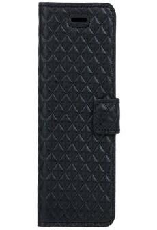 Apple iPhone 7 Plus- Surazo® Phone Case Genuine Leather- Quilted diamonds - Matte Black on Productcaster.