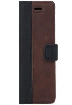 Google Pixel 5 XL- Surazo® Phone Case Genuine Leather- Nubuck Black and Nut brown on Productcaster.