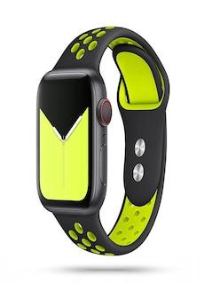 TECH-PROTECT SOFTBAND APPLE WATCH 2/3/4/5/6/SE (42/44MM) BLACK/LIME on Productcaster.