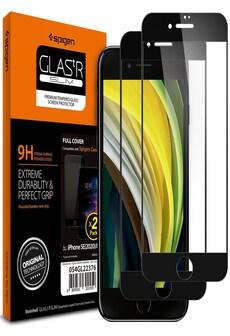 Szkło hartowane Spigen GLAS.tR Slim Apple iPhone SE 2020/8/7 Black [2 PACK] on Productcaster.