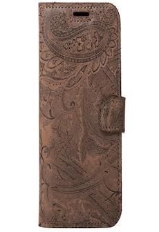 Samsung Galaxy S8 Plus- Surazo® Phone Case Genuine Leather- Ornament Brown on Productcaster.