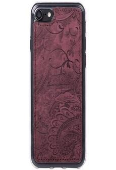 Surazo® Back Case Genuine Leather for phone Samsung Galaxy Note 8 - Ornament Burgundy on Productcaster.