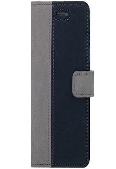 Samsung Galaxy J7 (2017) [Pionowy aparat]- Surazo® Phone Case Genuine Leather- Nubuck Gray and Navy on Productcaster.