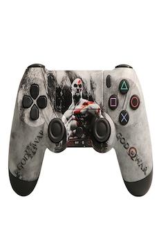 Controller Compatible with PlayStation PS4/PC Double Shock 4th Bluetooth Wireless Gamepad Joystick Remote God Of War White on Productcaster.