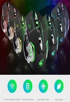 Free Wolf X8 Rechargeable Wireless Silent LED Backlit Gaming Mouse USB Optical Mouse for PC White N/A on Productcaster.