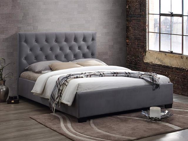 Carleton Grey Fabric Bed Frame - King Size on Productcaster.