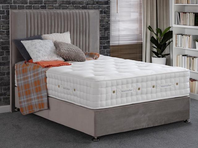 Viscount Divan Bed - King Size, Medium, Pocket Spring, Natural on Productcaster.