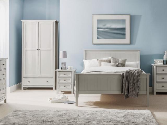 Bellatrix Dove Grey Wooden Bed Frame - Single on Productcaster.