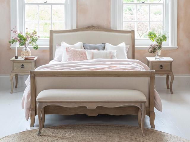 Ashridge Cream High Footend Wooden Bed Frame - Double on Productcaster.