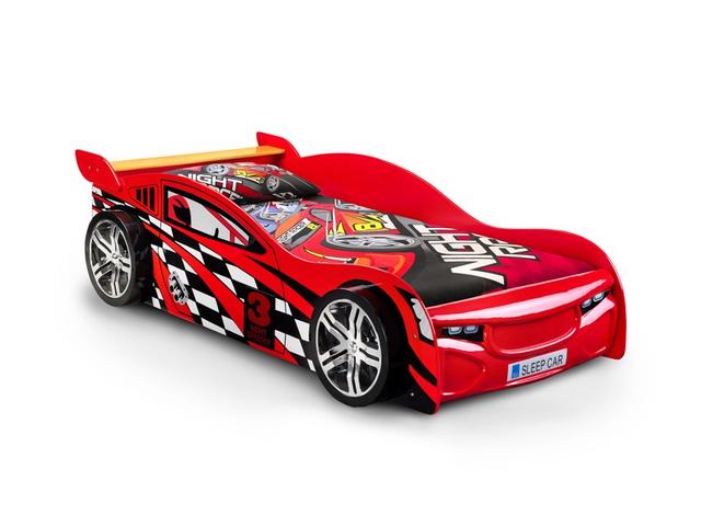 Lightening Racer Red Wooden Childrens Bed - Single on Productcaster.