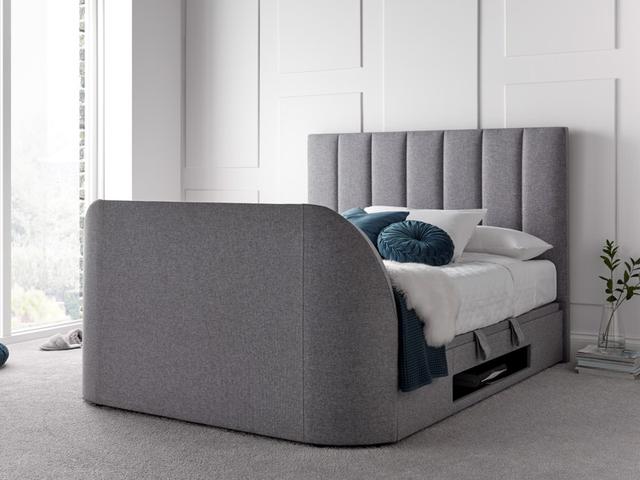 Carter - Marbella Grey TV Bed - King Size on Productcaster.