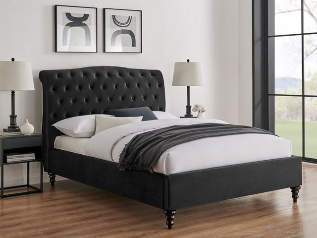 Bridgerton Black Bed Frame - Single on Productcaster.