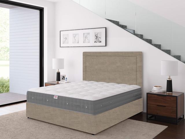 Millbrook Divan Bed Irini Deluxe - Single, Firm, Pocket Spring, Natural on Productcaster.