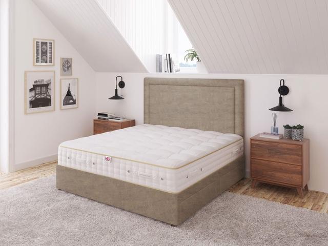 Millbrook Divan Bed Cara - Small Double, Medium, Pocket Spring, Natural Fibre on Productcaster.