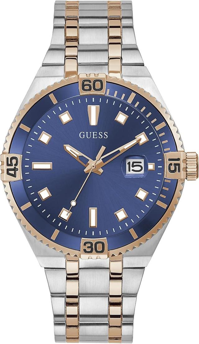 GUESS herreklokke GW0330G3 sølv og blått on Productcaster.