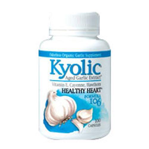 Kyolic KYOLIC Extrato de alho envelhecido Vitamina E, Hawthorn, Cayenne, Fórmula 106, 100 Caps (Pacote de 1) on Productcaster.