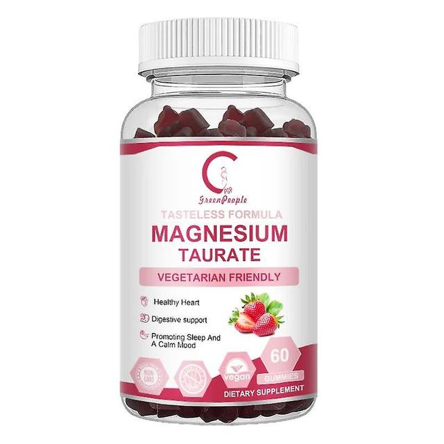 Visgaler Magnesium Taurine Gummies Nervous Myocardial And Neurological Health Strengthen Muscle Function Antiepileptic Strawberry 60pcs on Productcaster.