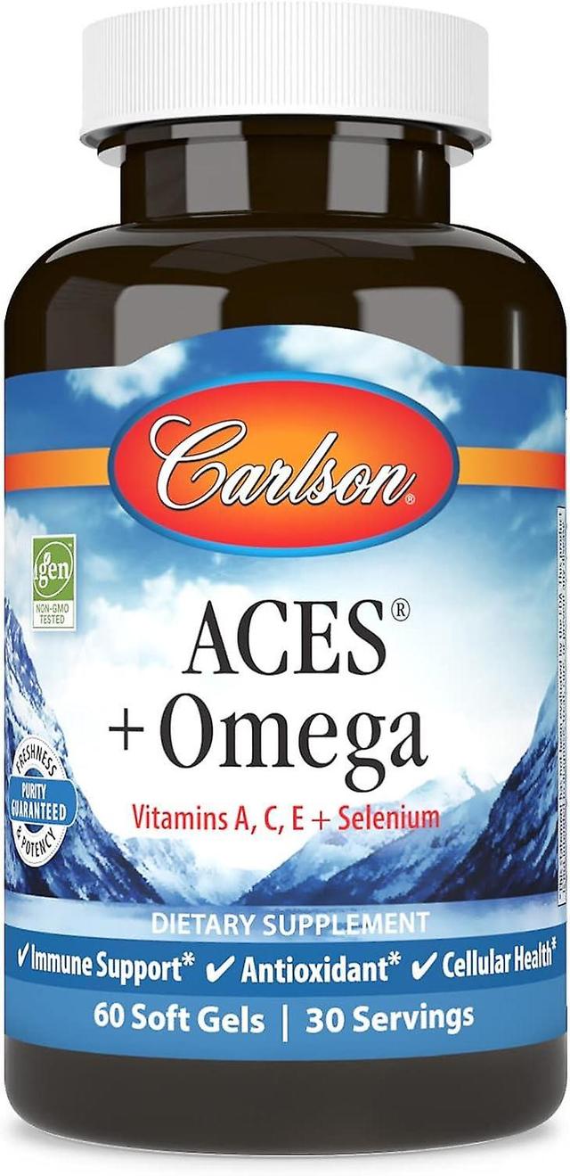 Carlson Labs ACES + Omega (Vitamina A, C, E + Selenio) 60 Cápsulas Blandas on Productcaster.