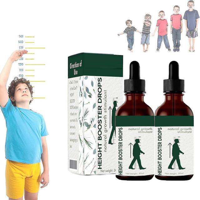 Hoogte Booster Massage Olie - Natuurlijke Groei Stimulant Voor Adolescent Botgroei En Piek Hoogte Boost - Hoogte Groei Druppels 2 stuks -30ml on Productcaster.