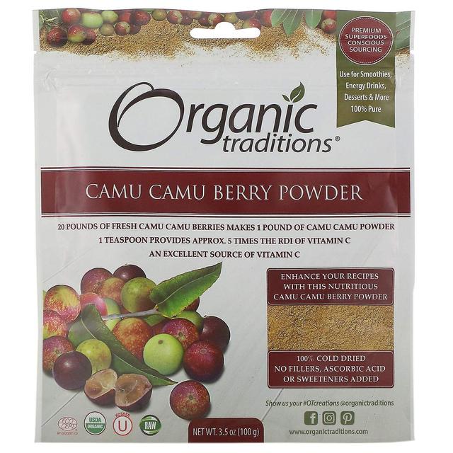 Organic Traditions Organische tradities, Camu Camu Berry Poeder, 3,5 oz (100 g) on Productcaster.