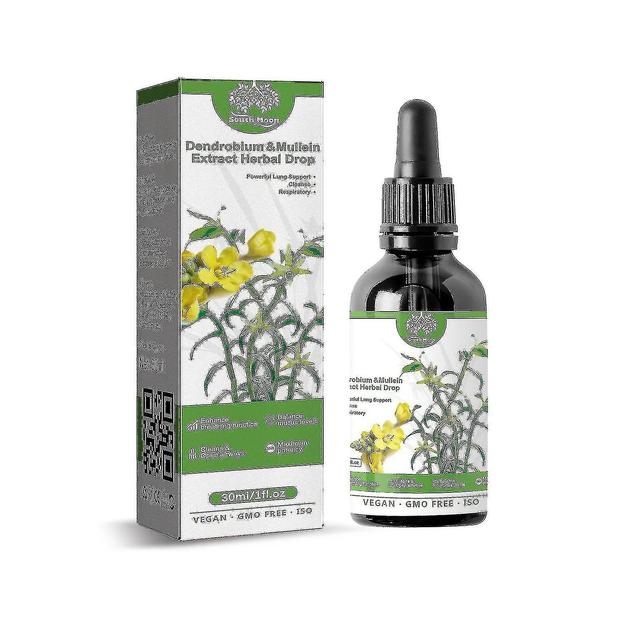 Powerful Lung Cleanse And Respiratory Herbal Drops - Dendrobium And Mullein Extract Serum 30ml Hk on Productcaster.