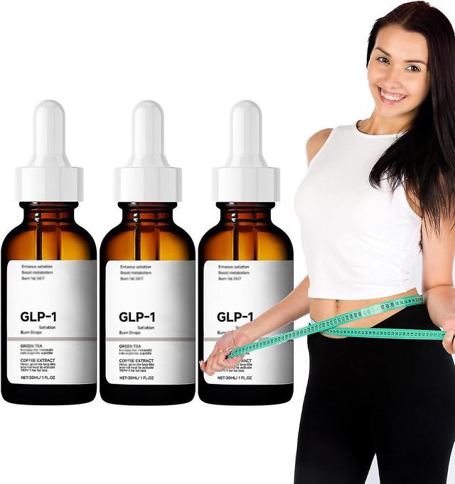 GLP-1 Sättigungs-Burning-Tropfen, ultrakonzentriertes flüssiges Nahrungsergänzungsmittel - Kohlenhydratblocker für Frauen und Männer 3pcs on Productcaster.