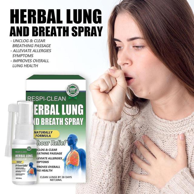 Lung Cleanse Mist, Herbal Lung And Breath Spray Voor Longreiniging & Ademhalingsondersteuning, Organic Lu 1 stuks - 30 ml on Productcaster.