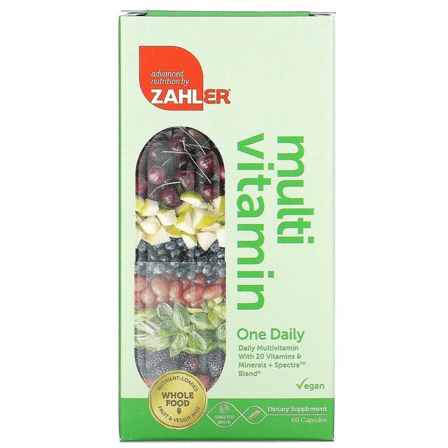 Zahler, Um Diário, Multivitamínico Diário com 20 Vitaminas e Minerais + Mistura de Espectros, 60 Cápsulas on Productcaster.