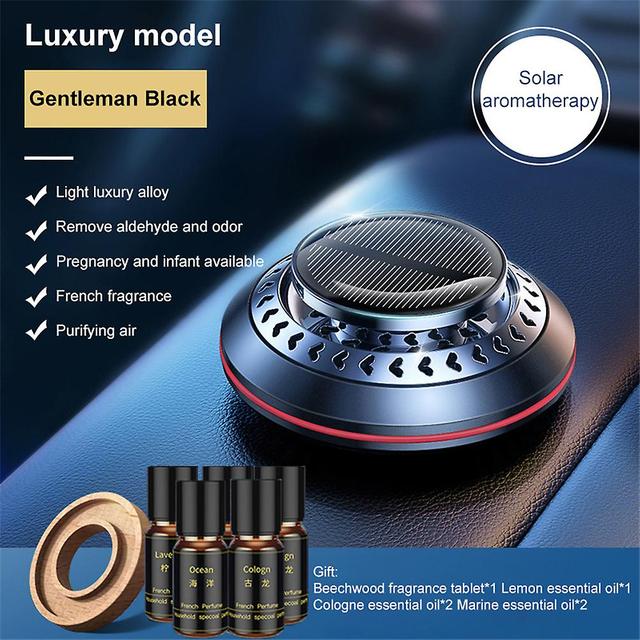 Solar Rotating Decoration Gentle Car Aromatherapy Universal Solar Turb Color 07 on Productcaster.