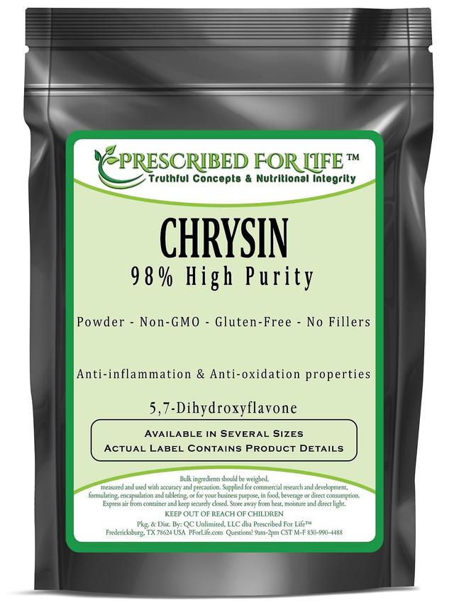 Prescribed For Life Chrysin - 98% High Purity Powder 1 kg (2.2 lb) on Productcaster.