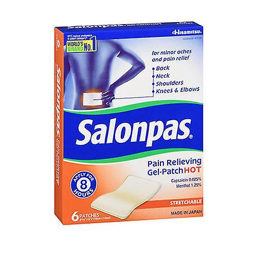 Salonpas Pain Relieving Gel-Patch Hot, 6 cada uno (Pack de 1) on Productcaster.