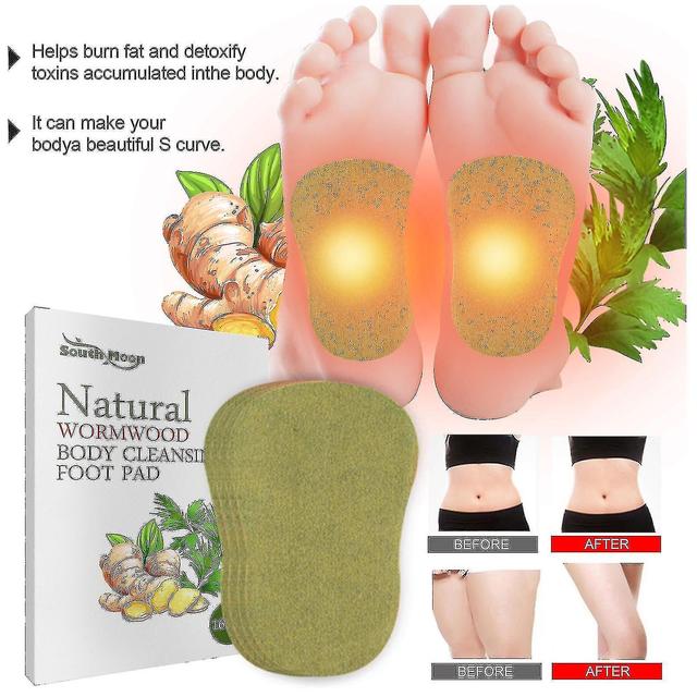 Assenzio Corpo Detoxing Pads Dormire meglio e Sollievo anti-stress Riscaldamento Drenaggio linfatico Zenzero Assenzio Detox Foot Pads per piedi e c... on Productcaster.