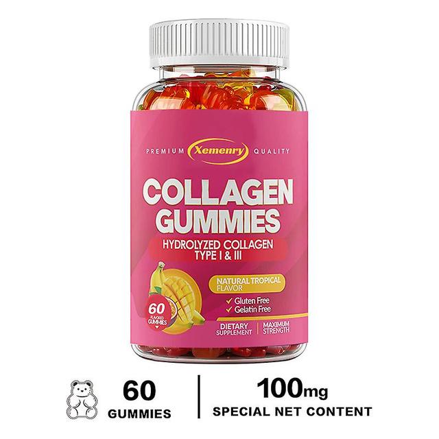 Pánske a dámske kolagénové gumy Vorallme (počet 60) - hydrolyzovaný kolagén typu I a III na vlasy, pokožku, nechty a kĺby 60 Gummies on Productcaster.