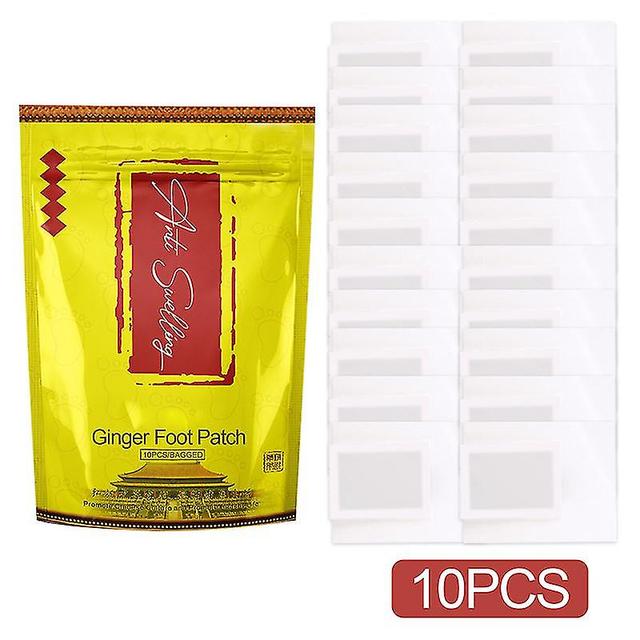 10pcs Ginger Detox Foot Patches Pads Body Toxins Feet Slimming Deep Cleansing Herbal on Productcaster.