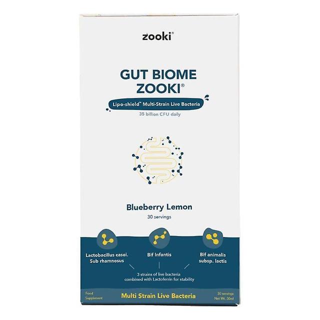 Zooki Gut Microbiome Blueberry Lemon Sachets 30 on Productcaster.