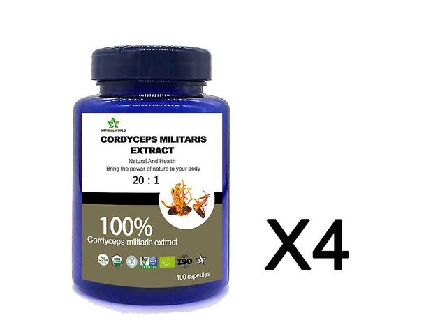 Vorallme 100pcs/bottle 100% Cordyceps Militaris Extract 20:1 For Healthy 4 bottle 100pcs on Productcaster.