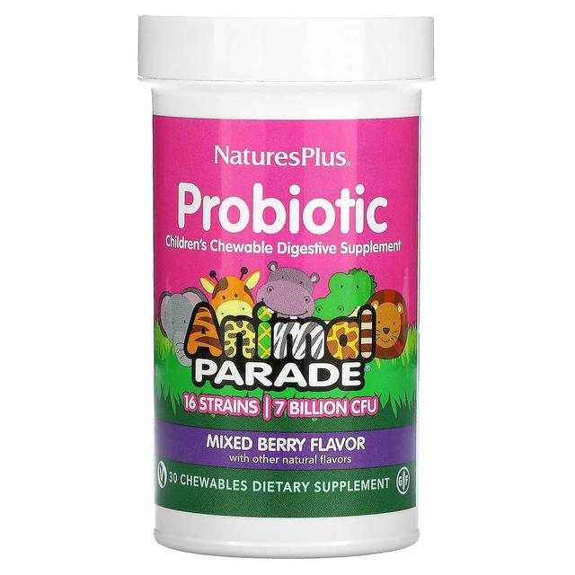 Nature's Plus NaturesPlus, Probiotic, Children's Chewable Digestive Supplement, Mixed Berry, 30 Chewables on Productcaster.