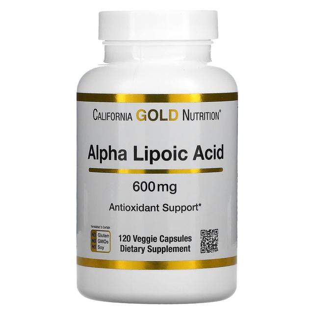 California Gold Nutrition, Alpha Lipoic Acid, 600 mg, 120 Veggie Capsules on Productcaster.